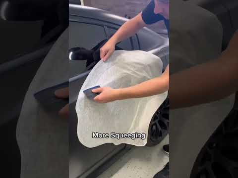 Dodge Charger getting  Custom Hellcat Logos done on the side 🔥 #toronto #carwrap