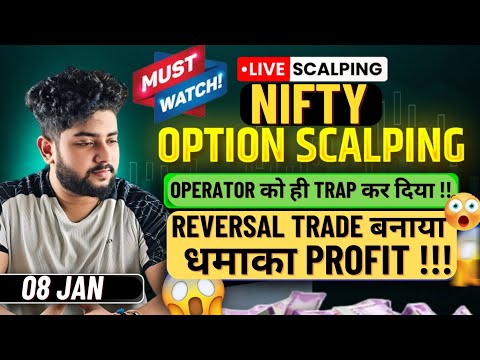 Live Intraday Trading || Nifty Option Scalping || 08 January || Option Buying #livetrade#live