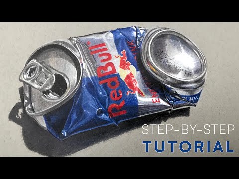 Realistic Soda Can with Colored Pencils [Full Tutorial]