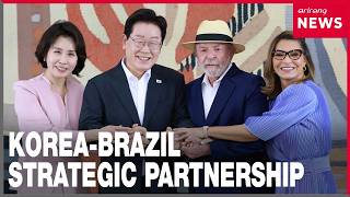 YouTube video thumbnail: Lee's Brazil Visit Deepens Strategic Ties Through Trade, Defense and Critical Minerals