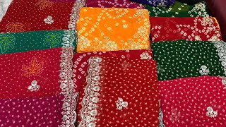 gotta pati bandhej leharya collection surat saree wholesaler | bandhani saree manufacturer