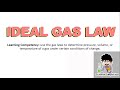 Ideal Gas Law Concepts