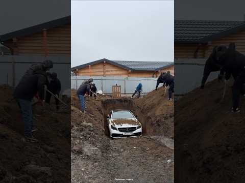 Leaving Mercedes Benz In Soil For Lifetime And This Happen 😳#shorts