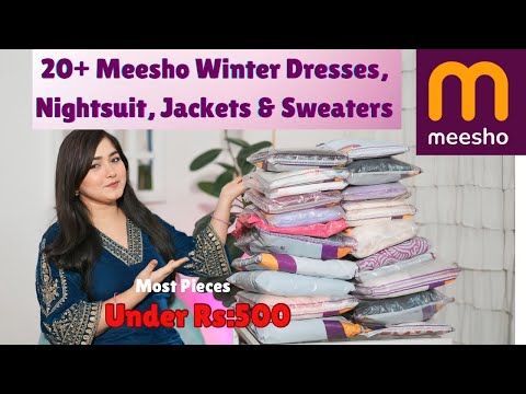 20+ Meesho Winter Dresses, Nightsuits, Jacket & Sweater Haul, "Most Pieces Under Rs:500" #meesho