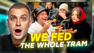 Surprising Strangers with Gourmet Meals in a Tram! 🍽️🚋