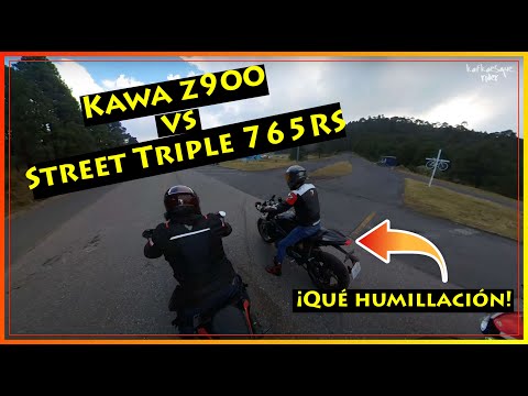 Z900 vs Street Triple 765RS y Speed Triple 1050RS - ¡Arranc0n3s 1legal3s! ⚠️ 🏍️ 🏁 -