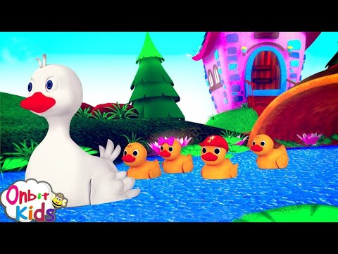 पाँच छोटे बत्तख | Five Little Duck Hindi @onbitkids-hindi