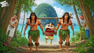 Franklin & Shinchan Trapped on a Secret Island in GTA 5! (Part 2)