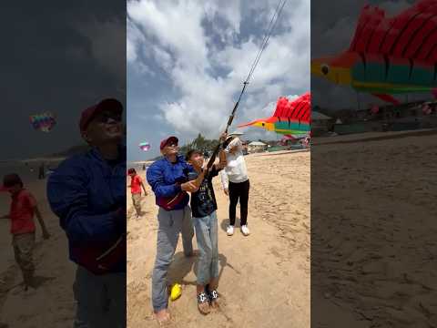 thả diều cậu bé được bố hướng dẫn chơi diều lượn#kite #kiteflying #patang #india #indonesia