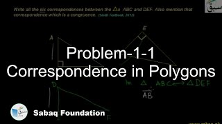 Problem-1-1 Correspondence in Polygons