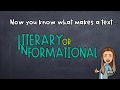 Informational vs. Literary Texts