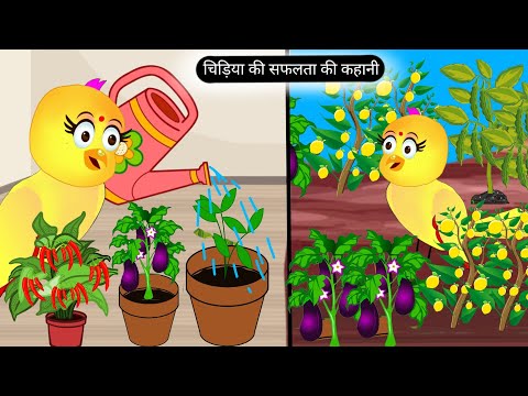 चिड़िया की सफलता | Tuni Chidiya Wala Cartoon | Tuni Achi Achi Hindi Kahani |TunTuni Chidiya Kahani