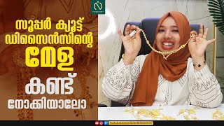 LIGHT WEIGHT BEAUTIFUL DESIGN NECKLACE 🩷 NAKSHATHRA GOLD AND DIAMONDS