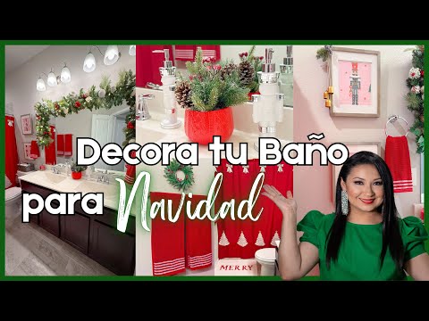 DECORA tu BAÑO para NAVIDAD fácil y económico / Navidad 2024 / Bathroom Christmas Decor