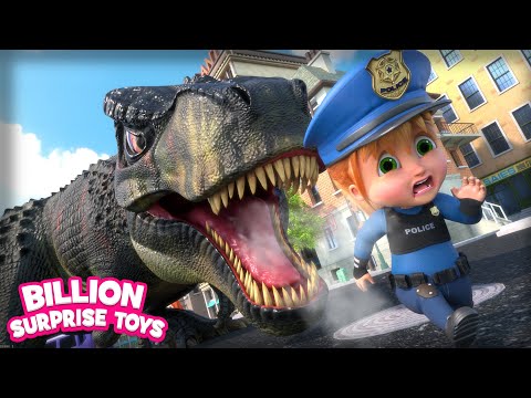 🦖Dino Chaos & Daring Thieves! | Monkey, Fox & Bear’s Wild City Escape 🚓💰