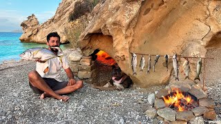 3 DAYS solo survival (NO FOOD, NO WATER, NO SHELTER) Catch and Cook, FISHING. Bushcraft CAMPING