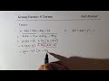 Group Factoring Techniques in Algebra