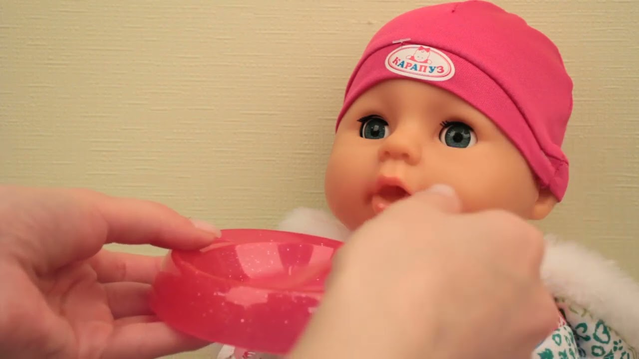 Пупс Настенька КАРАПУЗ Барбарики озвученный 40см - видео