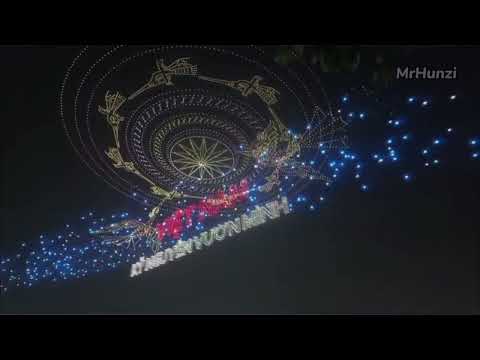 A Chinese drone team used 10,500 drones to perform in Vietnam, breaking the Guinness World Record.