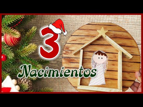 3 LINDOS Y FÁCILES NACIMIENTOS NAVIDEÑOS - Christmas births - Adornos para navidad con reciclaje