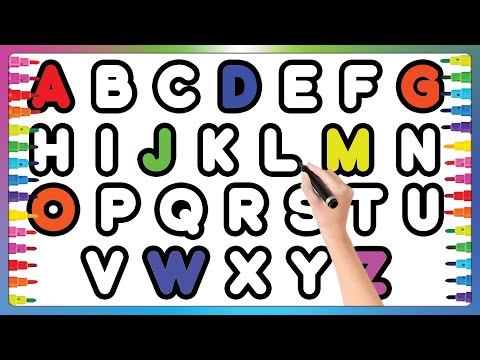 Learn to write the Alphabet from a to z | colouring ABCs line tracing #abcdsong #abcd #abcsong