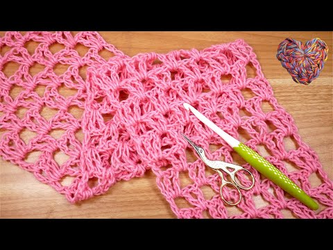 Häkeln | Sommer Schal in Pink | Fleece Cotton Tuch Häkeln | Sommer Idee