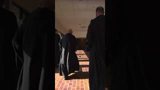 Benedictine Monks Assemble for Prayer