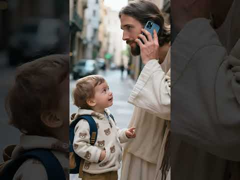 Jesus uses a smartphone too? See how he uses tech + divine power to help a crying baby catch the bus