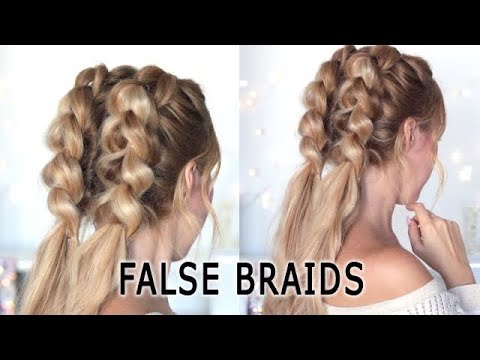 Split braid hairstyle tutorial | False pull-through with clip-in hair extensions