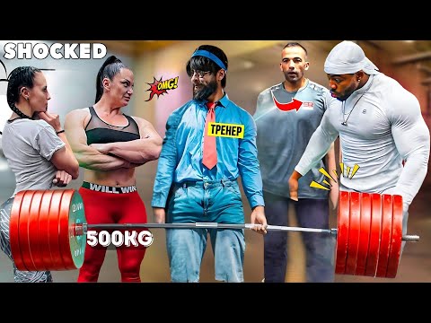 Powerlifter pranks World's Strongest Man with FAKE weights! 😲 | Anatoly GYM Prank