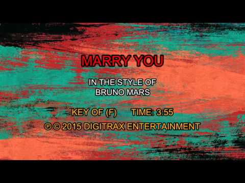 Bruno Mars – Marry You (Backing Track)