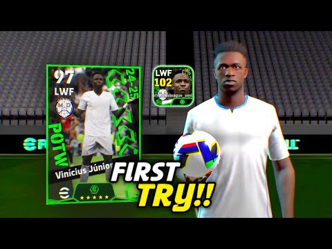 Trick To Get 102 Rated Vinicius Junior From Potw Pack || eFootball 2025 Mobile