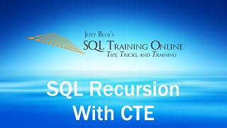 SQL Recursion with CTE Part 1 | Quick Tips Ep59