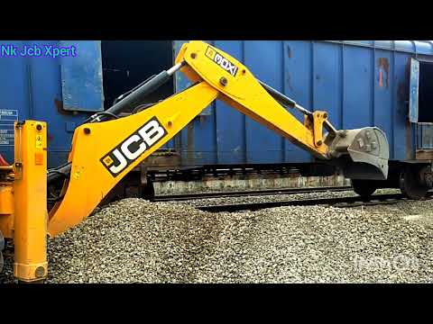 Jcb 3dx backhoe loader loading trolley/jcb 3dx Machine stuck badly