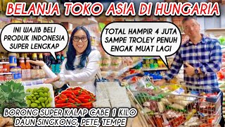 BELANJA BORONG TERKALAP TOKO ASIA HUNGARIA LENGKAP PRODUK INDONESIA SAMPE TROLEY PENUH BAYAR JUTAAN