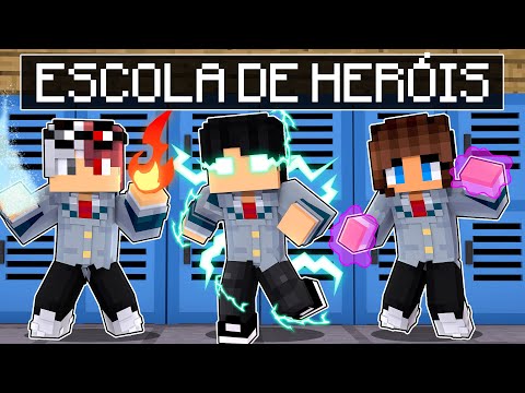 P3DRU entrou na ESCOLA DE HERÓIS no Minecraft
