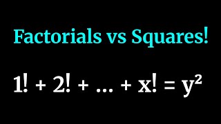 Can Factorials Add Up to a Square?