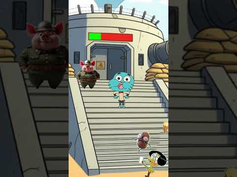 Gumball and Darwin run away from zombies