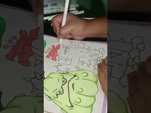 Cactus Plants VS Zombies | #plantsvszombies #coloringmarkers #drawing