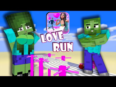 Minecraft Mobs: GIRLS CUTE RUN - Cute Story CHALLENGE - Minecraft Funny animation