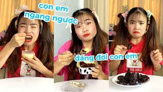 Tổng hợp video siêu hài hước vui nhộn, con em ngang ngược bị mẹ và chị dạy cho bài học nhớ đời