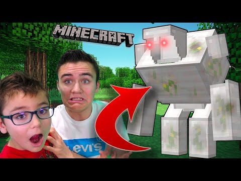 ATTAQUÉS PAR UN GOLEM GÉANT AVEC SWAN THE VOICE SUR MINECRAFT !!! (Minecraft Aventure)