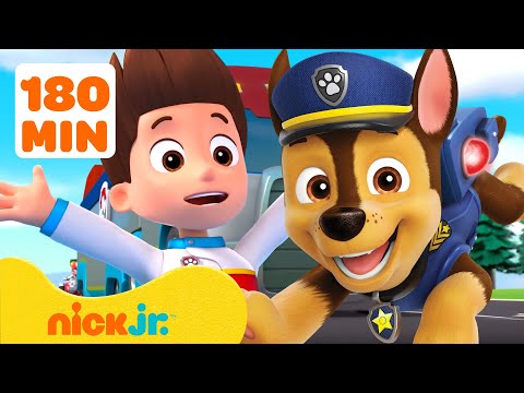 PAW Patrol's Chase is On The Case Best Moments! #4 w/ Ryder ⭐️ 180 Minutes | Nick Jr.