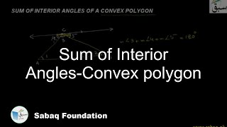 Sum of Interior Angles-Convex polygon
