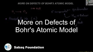 More on Defects of Bohr's Atomic Model