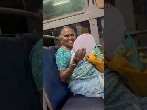 Mother reaction in bus ๐๐ #travel #happiness #cute