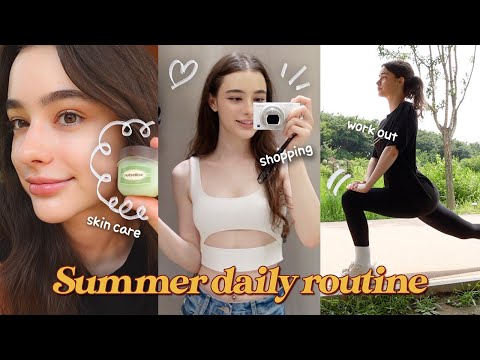 vlog ♡ Summer daily routine☀️ | How to make healthy and moist skin in hot summer