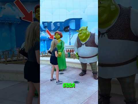 Ela só queria uma foto com o Shrek… mas a Fiona surtou 😱