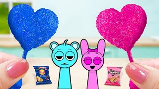 OMG Incredibox Sprunki Fried Chicken 🤖 Crispy Blue vs Pink Beanfields Chicken Lollipop Heart Shape 💗
