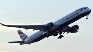 15 minutes of 4K KPHL sunset plane spotting 9L departures